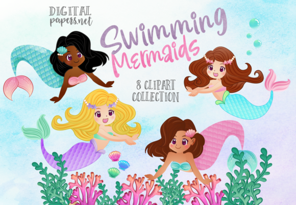 Download Swimming Mermaids - Mermaids Collection