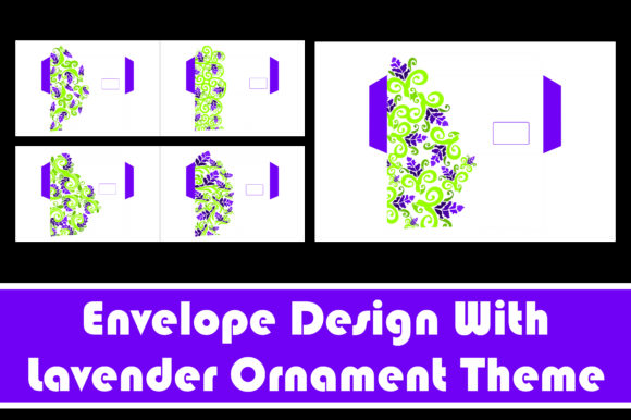 Download 5 Envelope with Lavender Flower Theme - Flower theme Collection