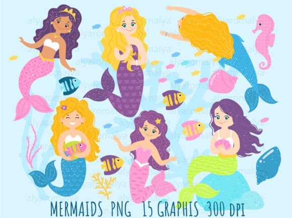 Download Mermaids PNG Clip Art - Mermaids Collection
