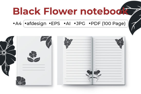 Download KDP Interior with Black Flower Theme - Premium Resources