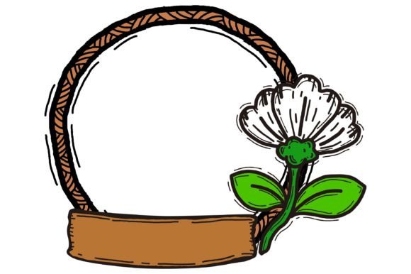 Download Circle Frame with Cosmos Flower Theme - Flower theme Collection