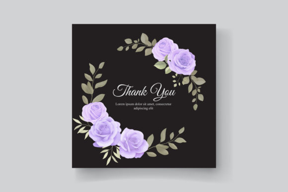 Download Thank You Card Design on a Flower Theme - Premium Bundle