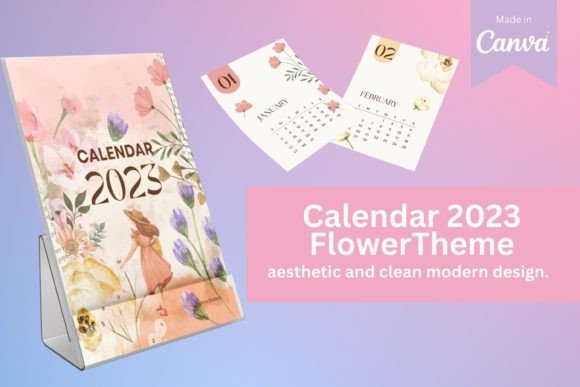 Download Calendar 2023 - Flower Theme - Flower theme Collection