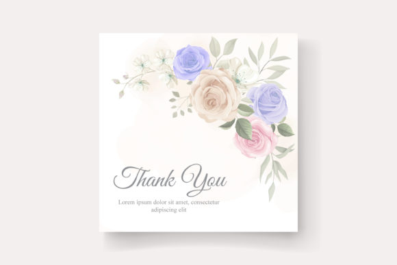 Download Thank You Card Design on a Flower Theme - Premium Bundle